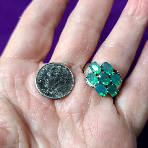 Opal Cluster Ring - Picture 9 of 13